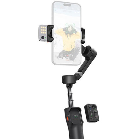 Hohem iSteady V3 AI Smartphone Gimbal with AI Tracker & Fill Light Module (Black)