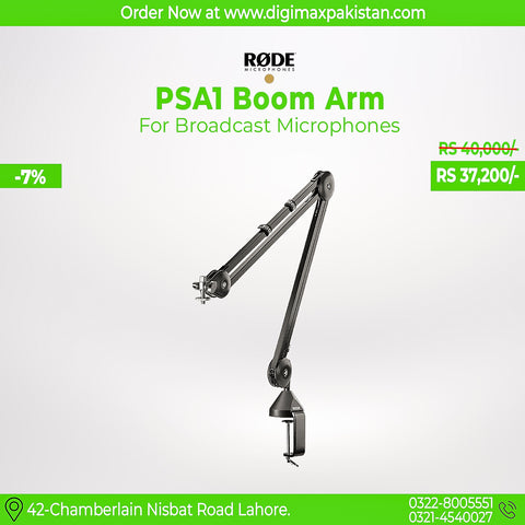 Rode PSA1 Studio Boom Arm for Broadcast Microphones