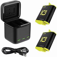 GoPro Dual Battery Charger Box + Battery Telesin Hero 9 Hero 10